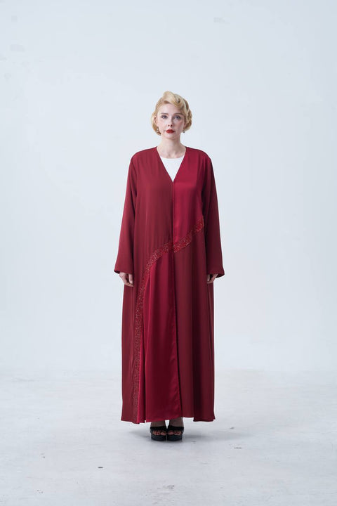 Burgundy Abaya