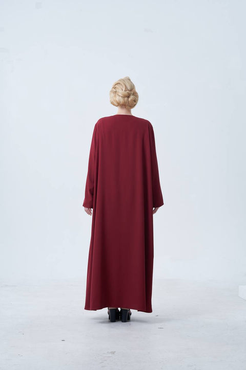 Burgundy Abaya